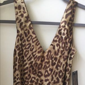 NWT 100% Silk Leopard Print Dress